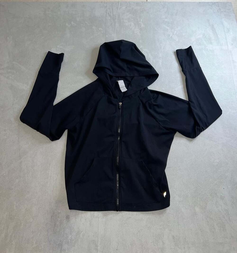 Fabletics Full Zip Hoodie Size L Black Athletic Jacket